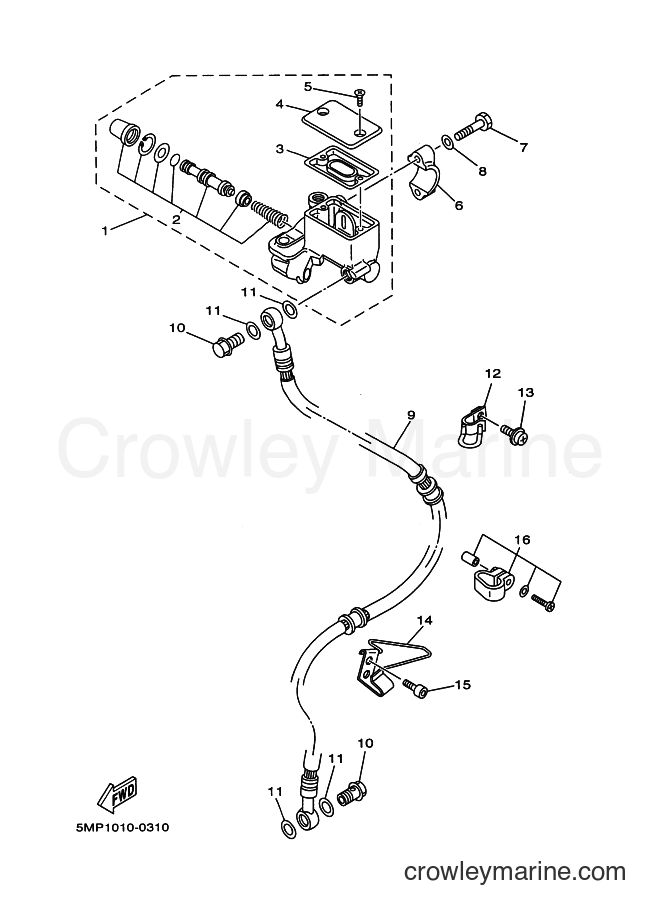 2002 Dirt Bike XT225P - XT225P (5RK2) [010] - FRONT MASTER CYLINDER