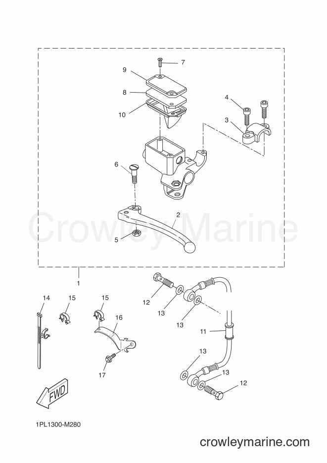 2014 Scooter NS50N - NS50N (1PL3) [080] - REAR MASTER CYLINDER