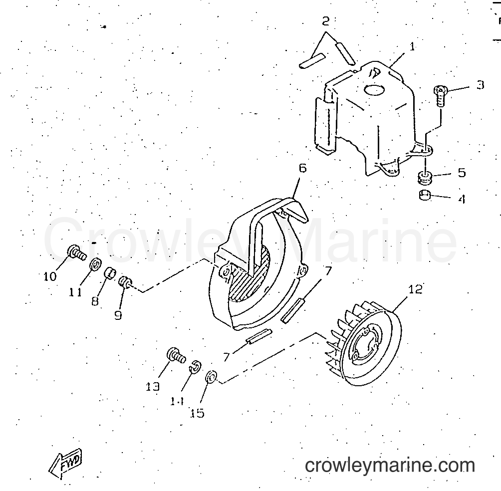 1997 Scooter CW50RS - CW50RS (4TDB) [999] - AIR SHROUD & FAN