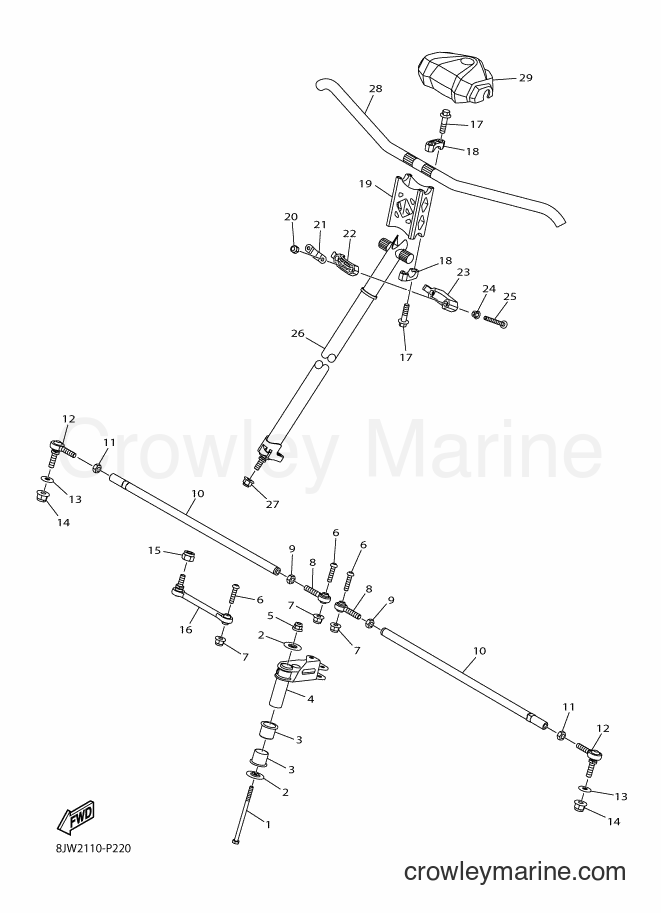 Yamaha Motors SRV10SC (8LJ2) [010] - STEERING