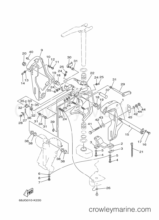 Yamaha Motors Z175HETOL (68MG) [020] - BRACKET 1
