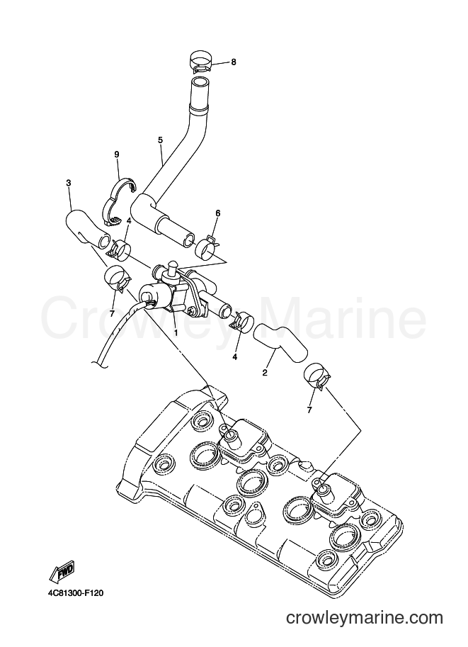 2008 Sport Bike YZF-R1 - YZF-R1 (4C8D) [010] - AIR INDUCTION SYSTEM