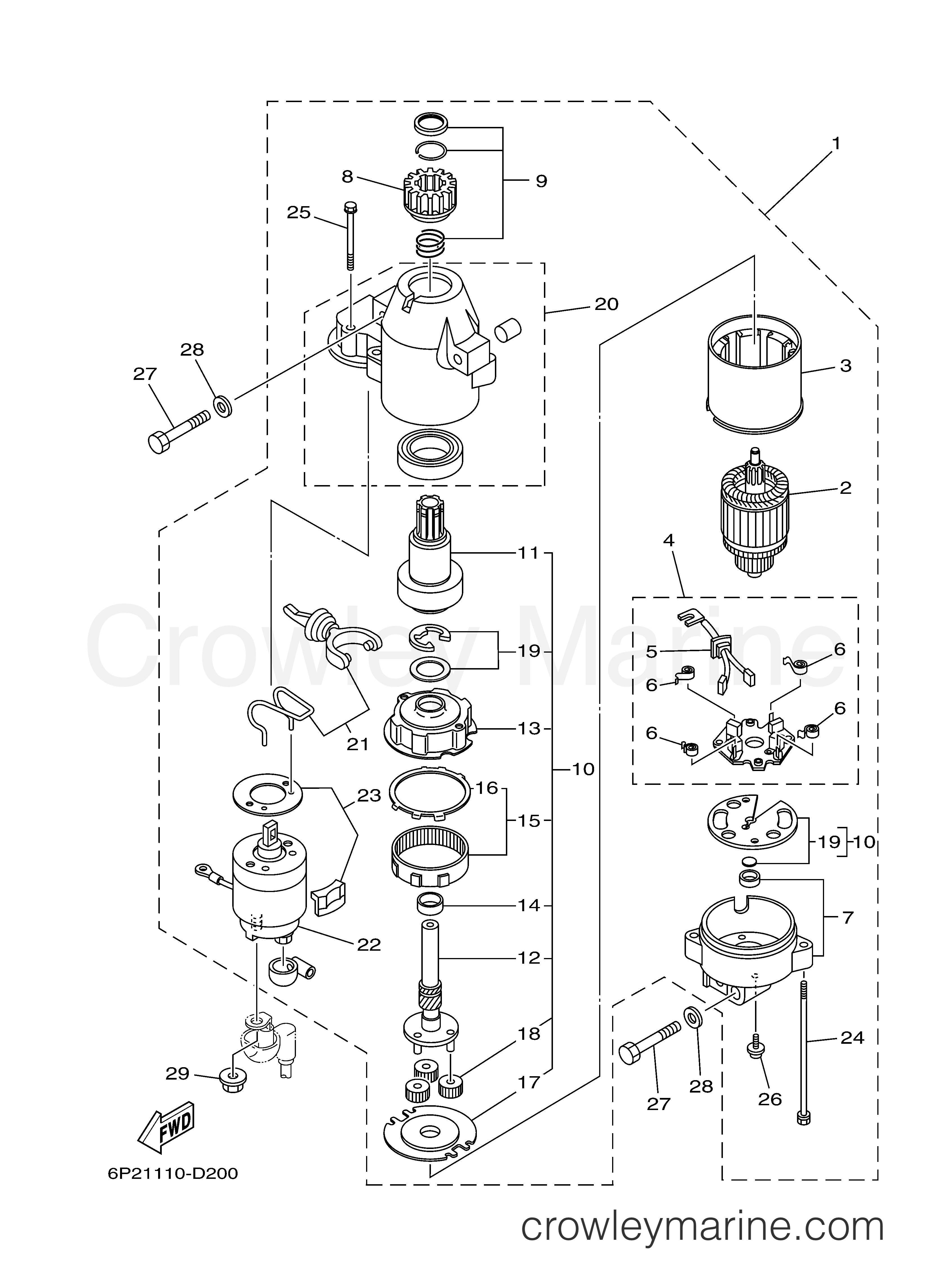 Yamaha Motors LF250TXR - STARTING MOTOR