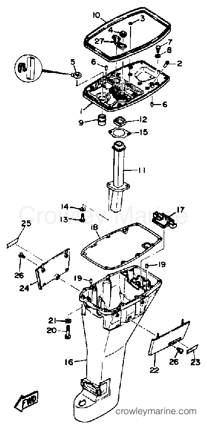 Yamaha Motors F9.9LJ - UPPER CASING