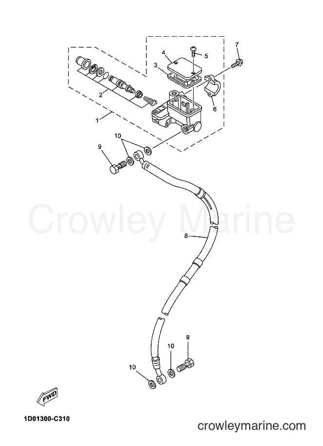 2004 Dirt Bike DT125RE - DT125RE (1D01) [070] - FRONT MASTER CYLINDER