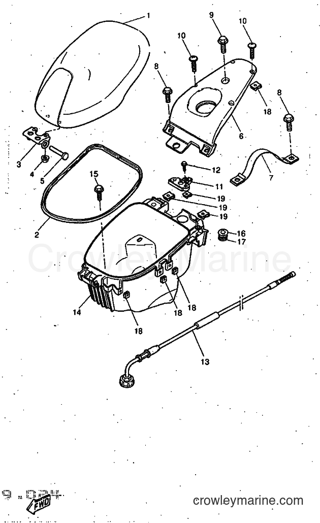 1997 Scooter YQ50 - YQ50 (5DR1) [999] - SEAT & CARRIER