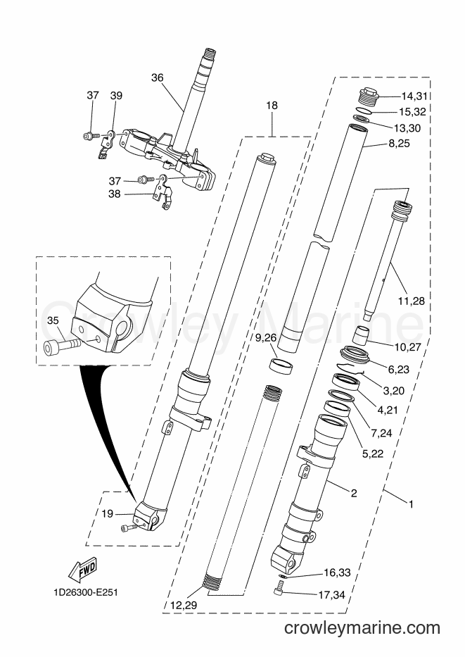 Yamaha Motors XT660X (10SC) [020] - FRONT FORK 2