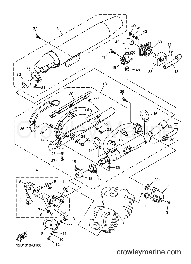 Yamaha Motors XVS250 (19D7) [010] - EXHAUST