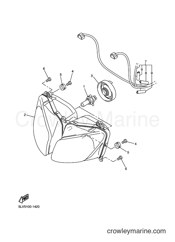 2002 Street Bike FZS1000 - FZS1000 (5LVD) [010] - HEADLIGHT