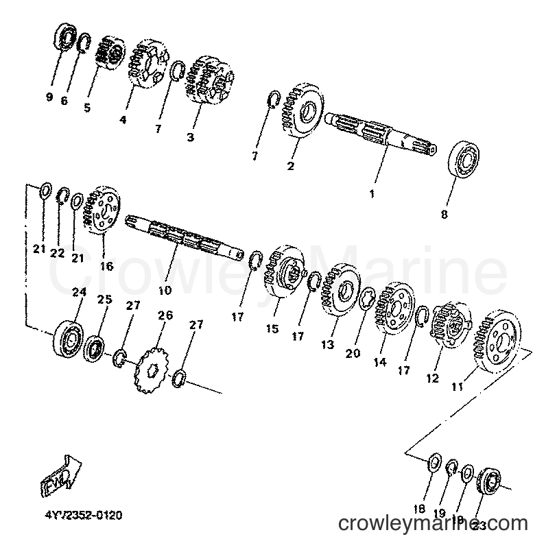 2001 Scooter TZR50 - TZR50 (5DU5) [010] - TRANSMISSION
