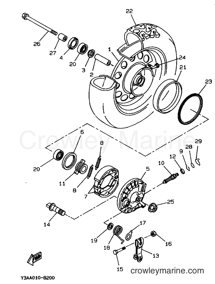 1990 Scooter CW50 - CW50 (3VL1) [999] - FRONT WHEEL