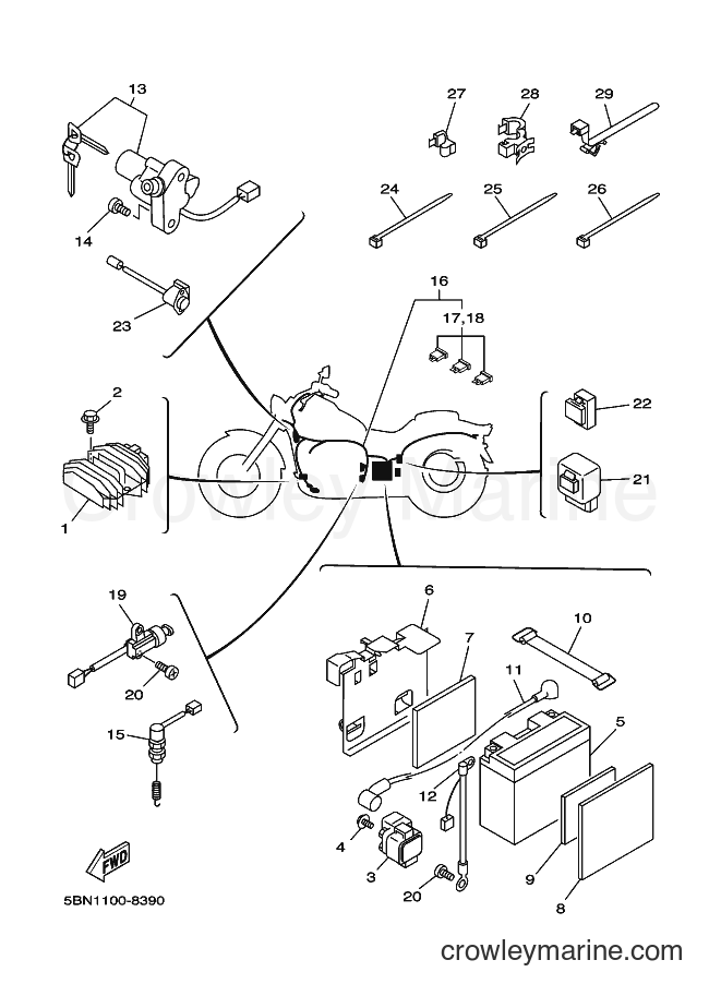 Yamaha Motors XVS650A (5BN3) [010] - ELECTRICAL 1