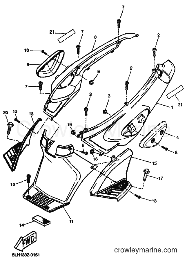 2001 Scooter EW50 - EW50 (5LH3) [030] - SIDE COVER