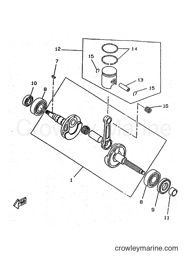 1998 Scooter CW50RSX - CW50RSX (5CD4) [010] - CRANKSHAFT & PISTON