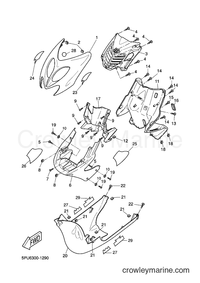 2001 Scooter YQ50L - YQ50L (5PU6) [020] - LEG SHIELD