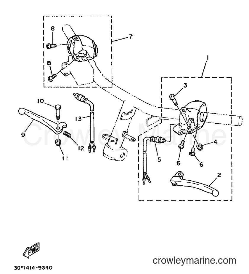 1996 Scooter CR50Z - CR50Z (3WN2) [999] - HANDLE SWITCH & LEVER