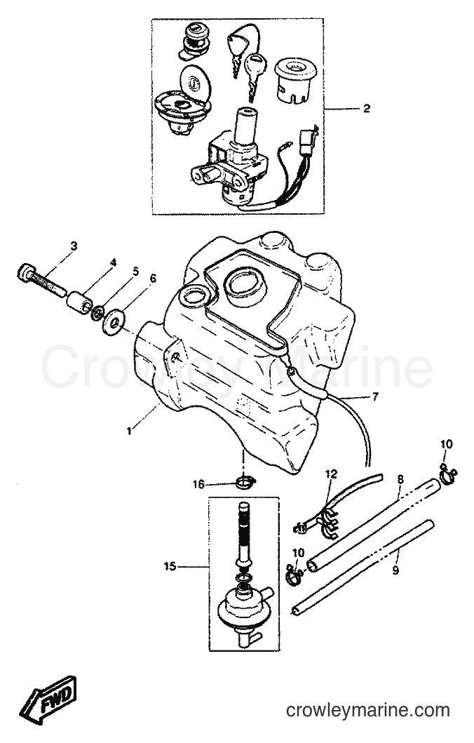 1997 Scooter YQ50 - YQ50 (5CK1) [999] - FUEL TANK