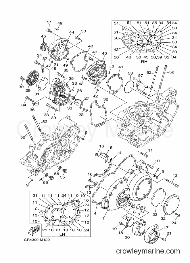 2013 Cruiser XV1900A - XV1900A (1CR4) [010] - CRANKCASE COVER 1
