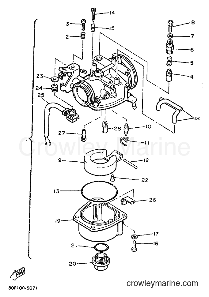 1994 Snowmobile BR250TS - BR250TS (8BC1) [010] - CARBURETOR