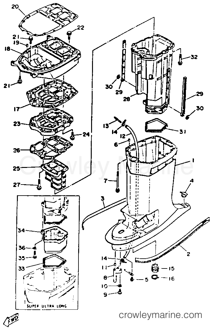 Yamaha Motors 250TXRR - UPPER CASING
