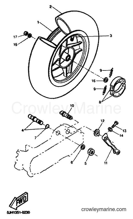 2001 Scooter EW50 - EW50 (5LH3) [010] - REAR WHEEL
