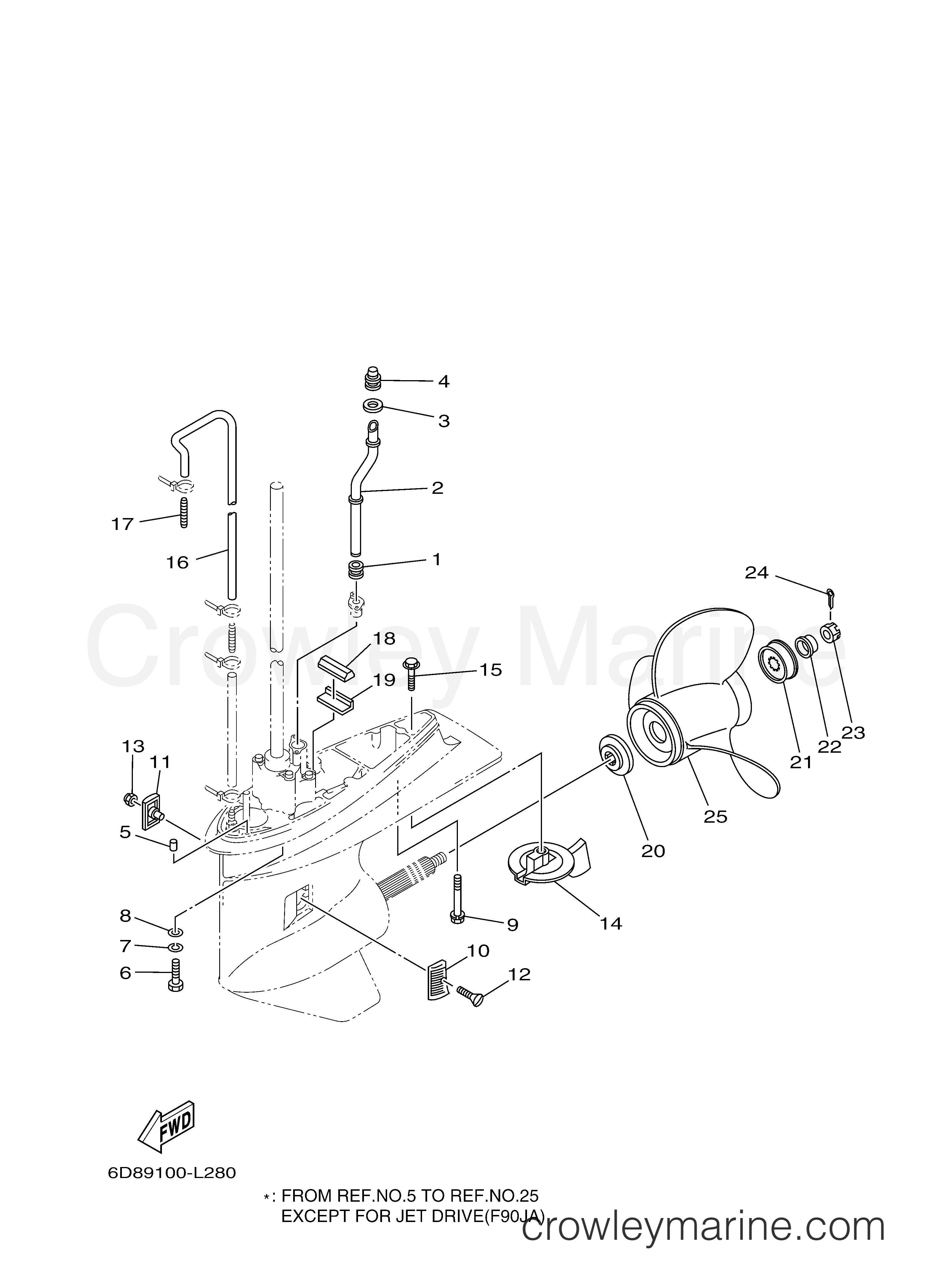 Yamaha Motors F90XA - LOWER CASING DRIVE 2
