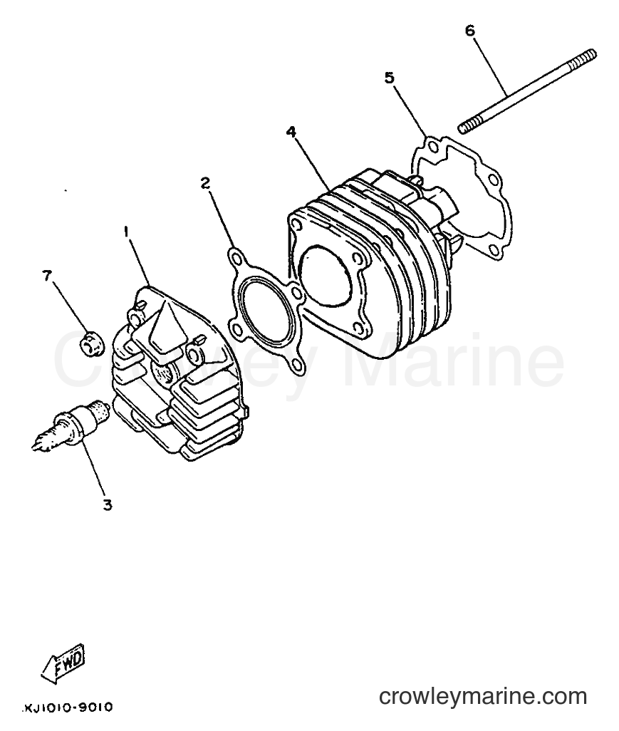 1995 Scooter YE80 - YE80 (4RG1) [999] - CYLINDER