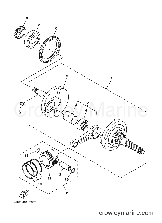 2007 Scooter CT-115D - CT-115D (4D01) [010] - CRANKSHAFT & PISTON