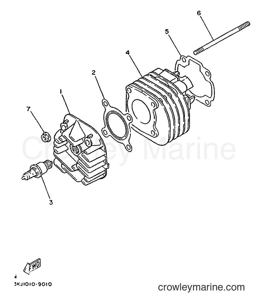 1995 Scooter YE80 - YE80 (4MU3) [999] - CYLINDER