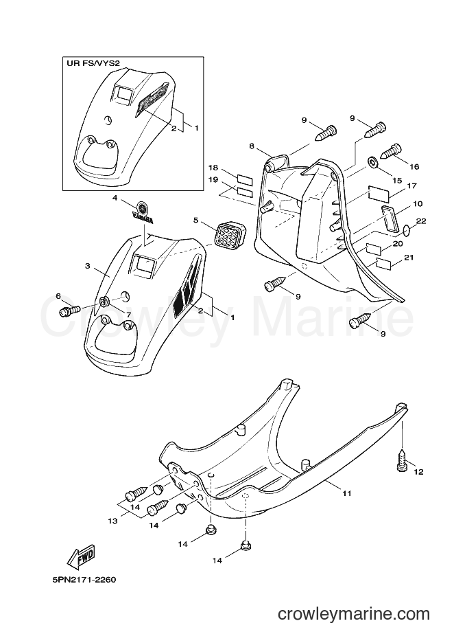 Yamaha Motors YW50 (5PN2) [010] - LEG SHIELD