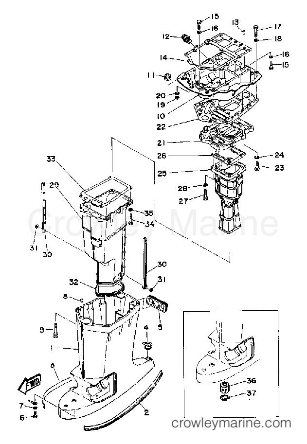 Yamaha Motors L130ETXD - UPPER CASING