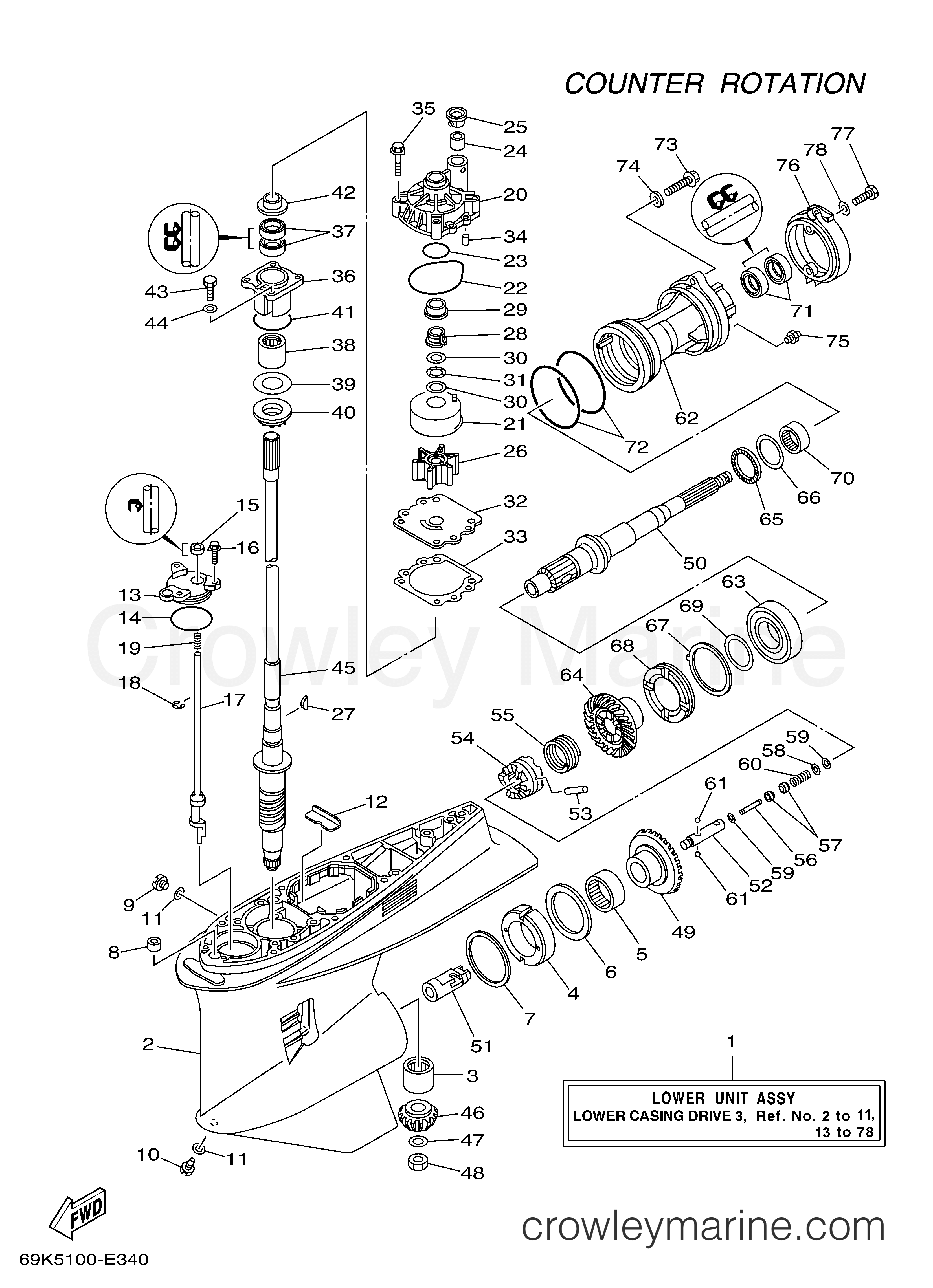 Yamaha Motors LF225TUR - LOWER CASING DRIVE 3