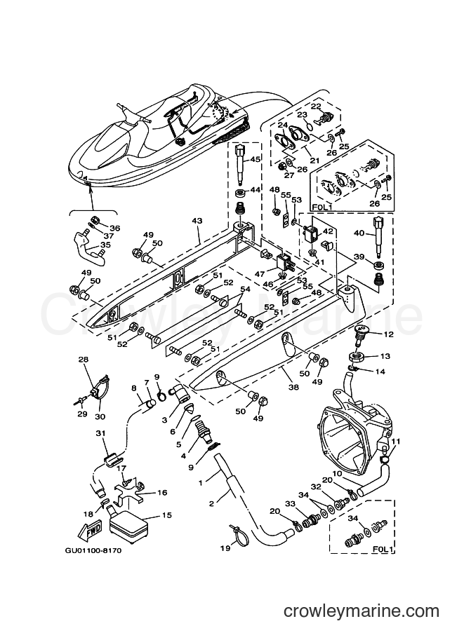 Yamaha Motors GP800W (GU02) [010] - HULL & DECK