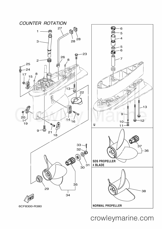 Yamaha Motors LF250XCA-2017 (6CH8) [170] - LOWER CASING & DRIVE 2