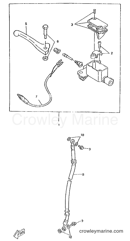 1996 Scooter CW50RS - CW50RS (4TD1) [999] - FRONT MASTER CYLINDER