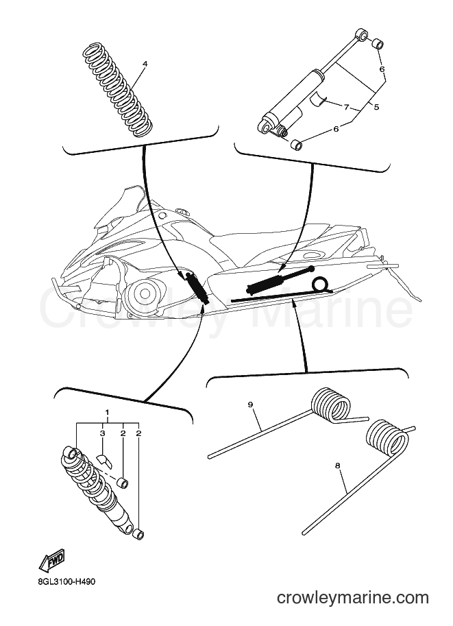 2012 Snowmobile RFX10R - RFX10R (8GL7) [020] - ALTERNATE REAR SUSPENSION