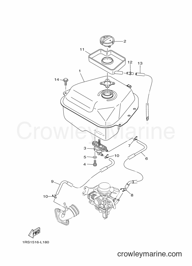 2012 Scooter XC100E - XC100E (1RS1) [010] - FUEL TANK