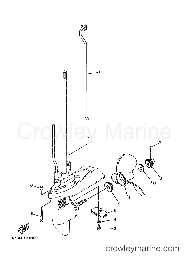 Yamaha Motors F4A (68D2) [130] - LOWER CASING & DRIVE 2