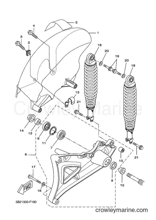 2007 Scooter VP250 - VP250 (5B21) [030] - REAR ARM & SUSPENSION