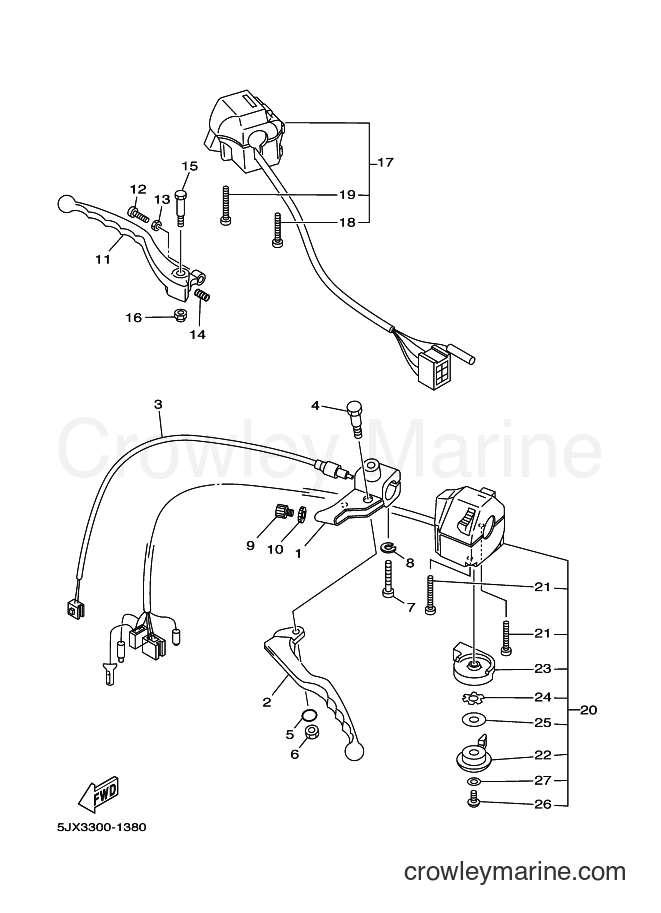 Yamaha Motors XVS125 (5JX6) [010] - HANDLE SWITCH & LEVER