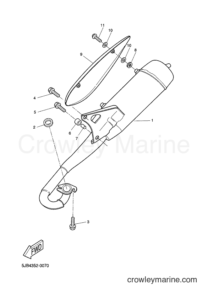 2002 Scooter YH50 - YH50 (5JB9) [010] - EXHAUST