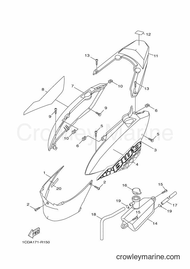 2016 Scooter YW50FG - YW50FG (1CDA) [010] - SIDE COVER