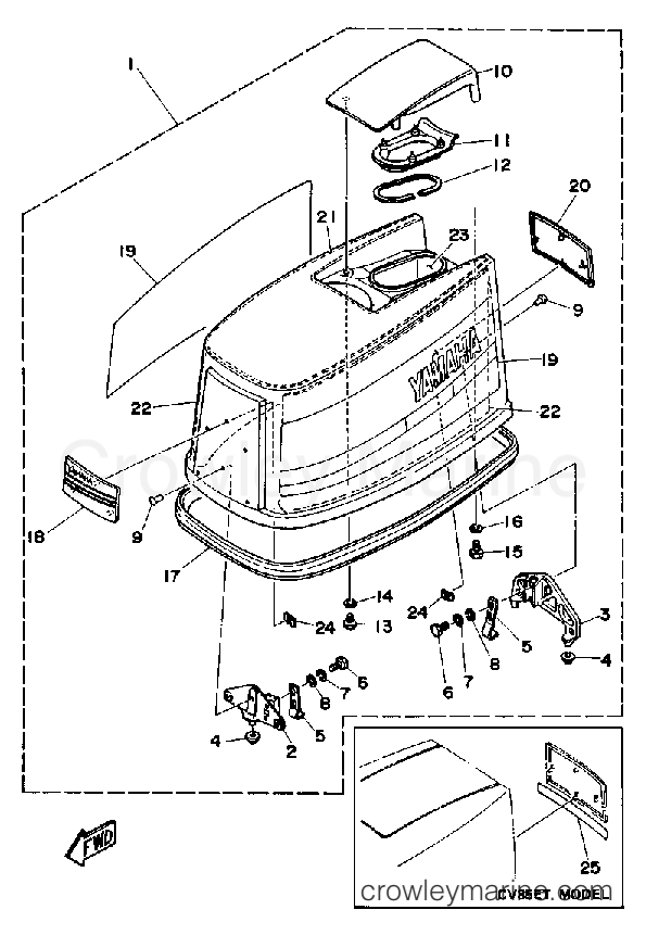 Yamaha Motors CV85ELD - TOP COWLING
