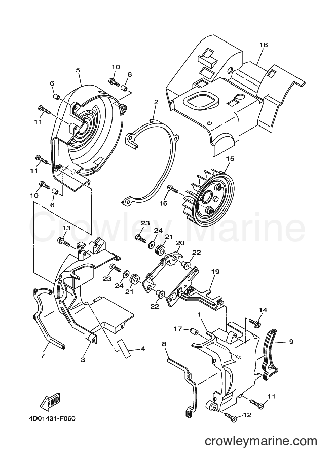 2010 Scooter AF115S - AF115S (20B2) [010] - AIR SHROUD & FAN