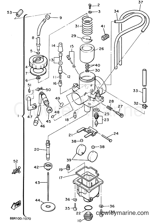 1992 Snowmobile EX570E - EX570E (89K1) [020] - CARBURETOR