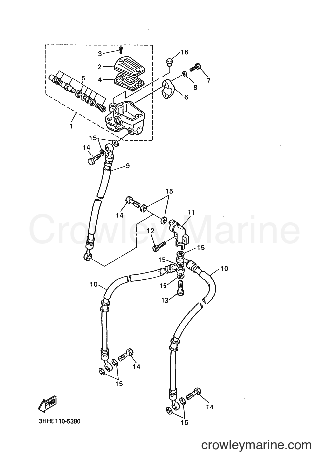 1996 Sport Bike FZR600 - FZR600 (3HHG) [010] - FRONT MASTER CYLINDER
