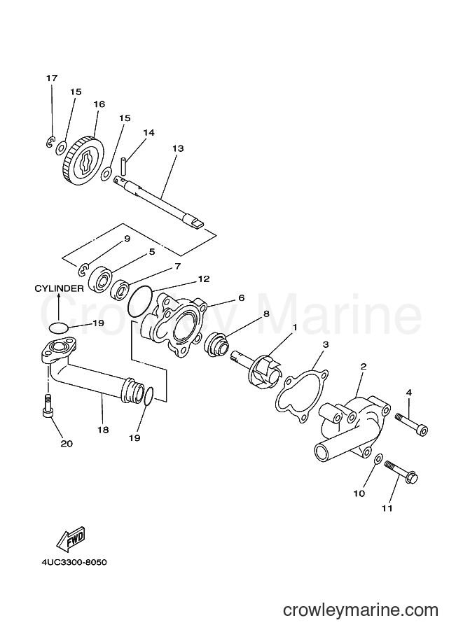 1999 Scooter YP250D - YP250D (5DF5) [070] - WATER PUMP