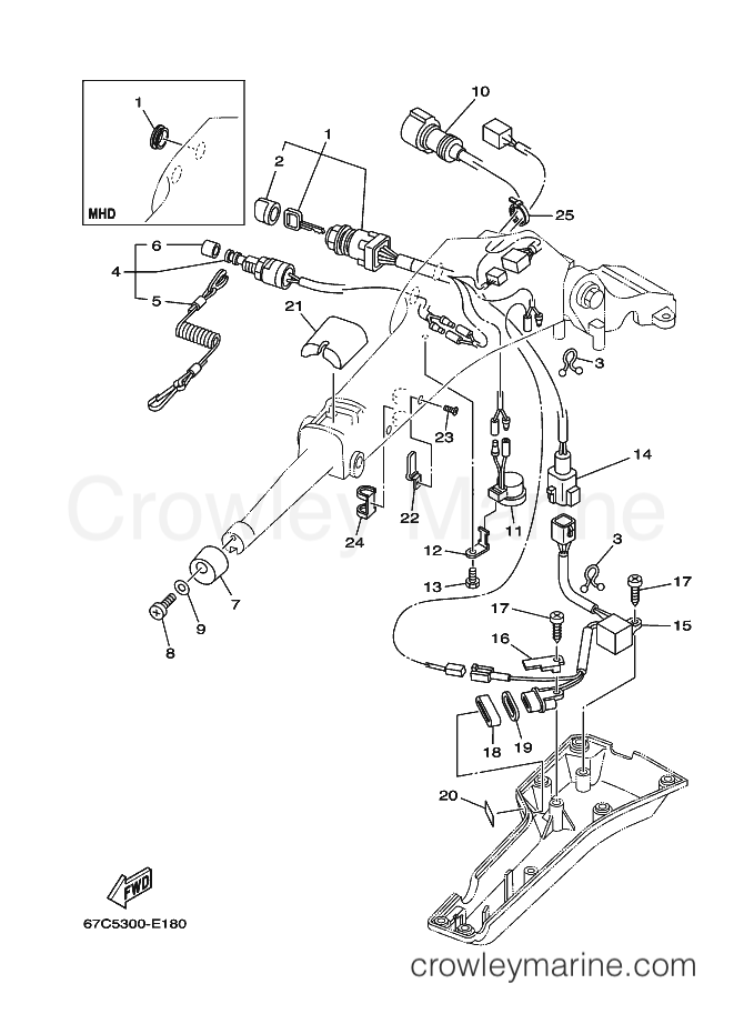 Yamaha Motors F30AETL (69H6) [390] - STEERING 2