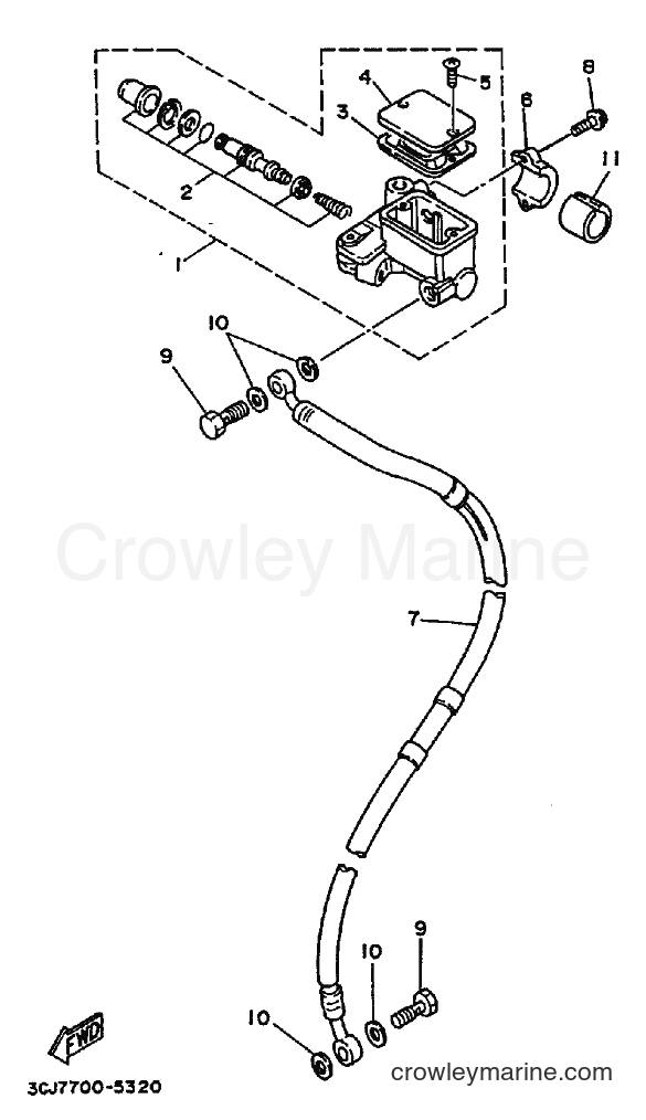 1995 Dirt Bike DT200R - DT200R (3CJ7) [010] - FRONT MASTER CYLINDER
