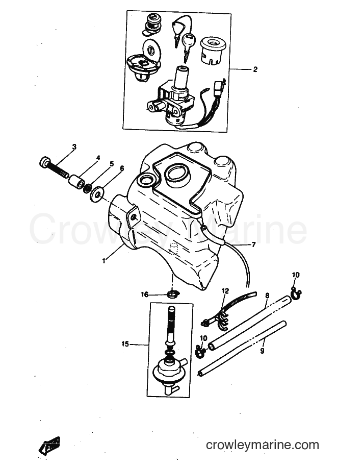 1997 Scooter YQ50 - YQ50 (5DR2) [010] - FUEL TANK